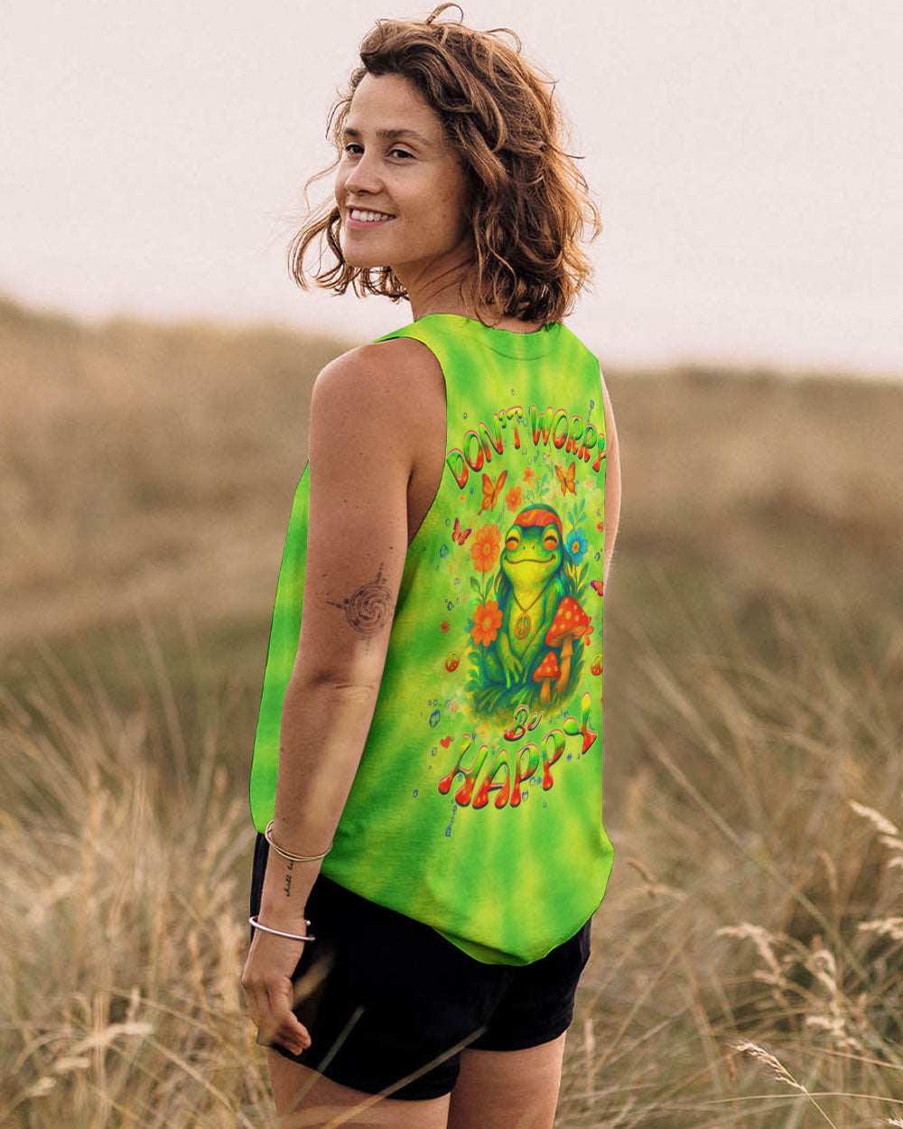 DON'T WORRY BE HAPPY FROG ALL OVER PRINT - YHHG2504252