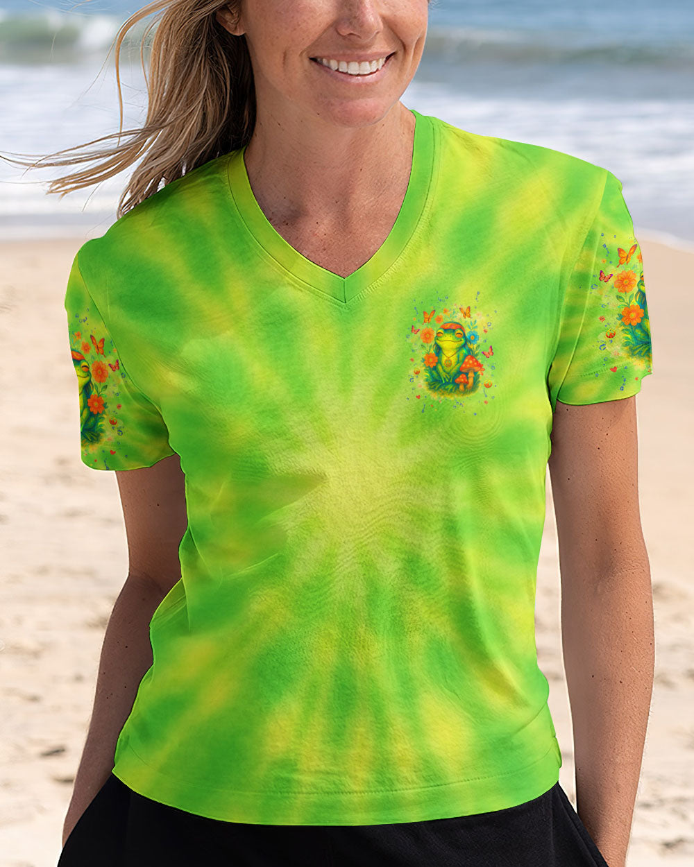 DON'T WORRY BE HAPPY FROG ALL OVER PRINT - YHHG2504252