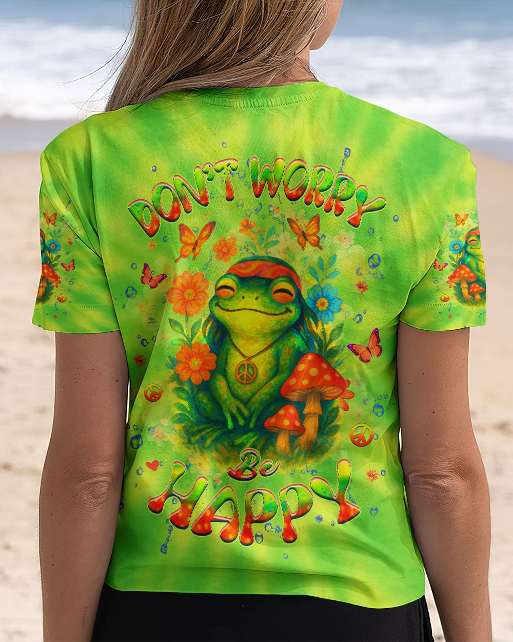 DON'T WORRY BE HAPPY FROG ALL OVER PRINT - YHHG2504252