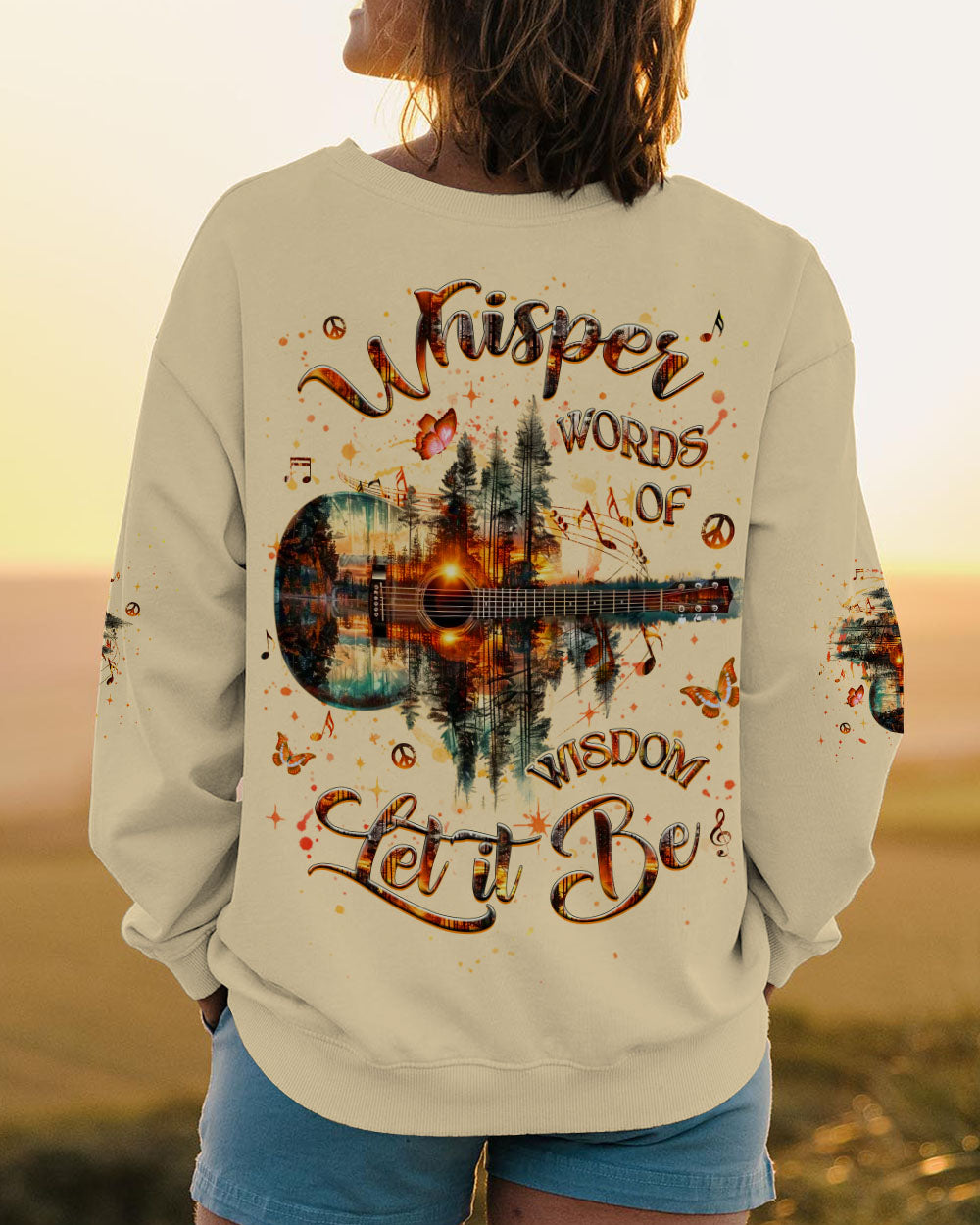 WHISPER WORDS OF WISDOM LET IT BE GUITAR ALL OVER PRINT - YHHG2506254