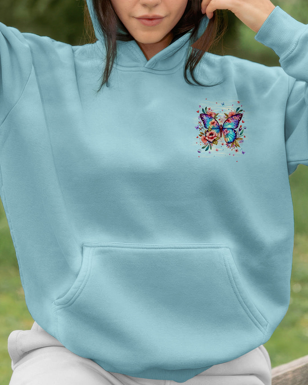 GROW THROUGH WHAT YOU GO THROUGH BUTTERFLY ALL OVER PRINT - YHHG2512252