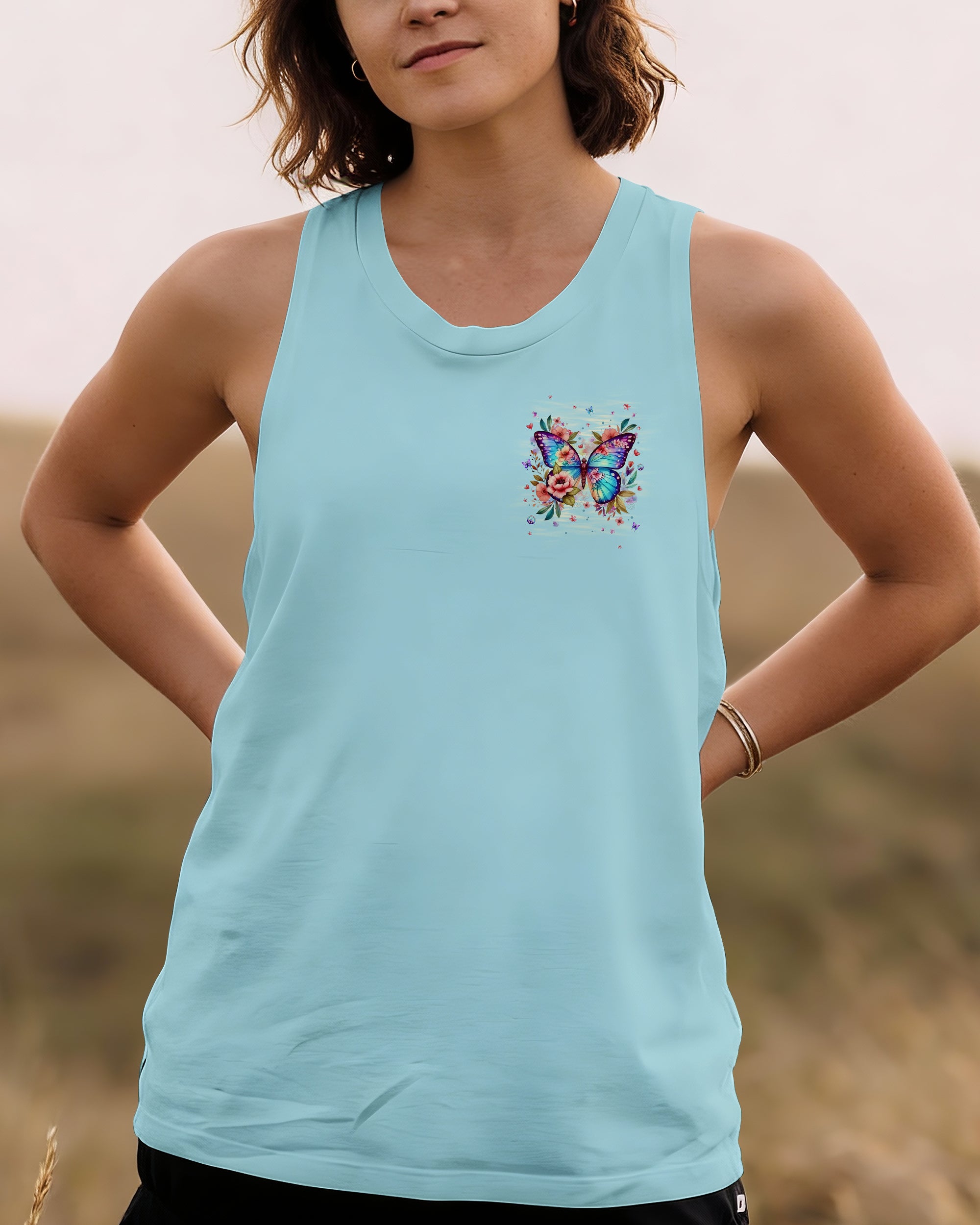 GROW THROUGH WHAT YOU GO THROUGH BUTTERFLY ALL OVER PRINT - YHHG2512252