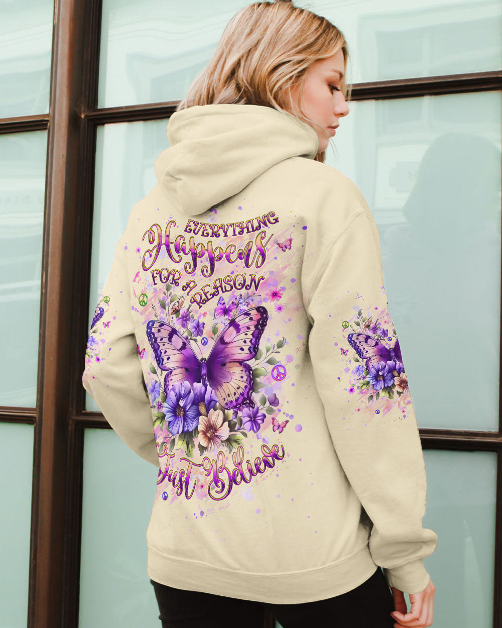JUST BELIEVE BUTTERFLY ALL OVER PRINT - YHHG2608244