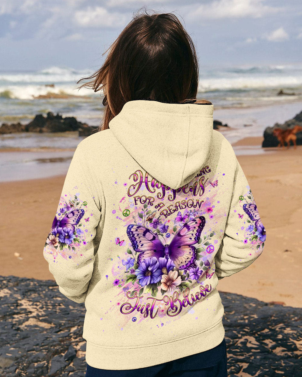 JUST BELIEVE BUTTERFLY ALL OVER PRINT - YHHG2608244