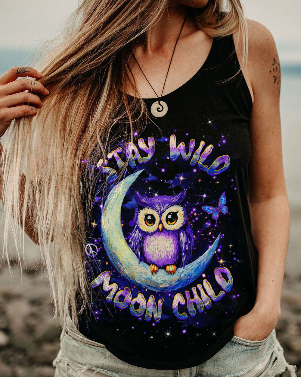 STAY WILD MOON CHILD OWL ALL OVER PRINT - YHHG2609251
