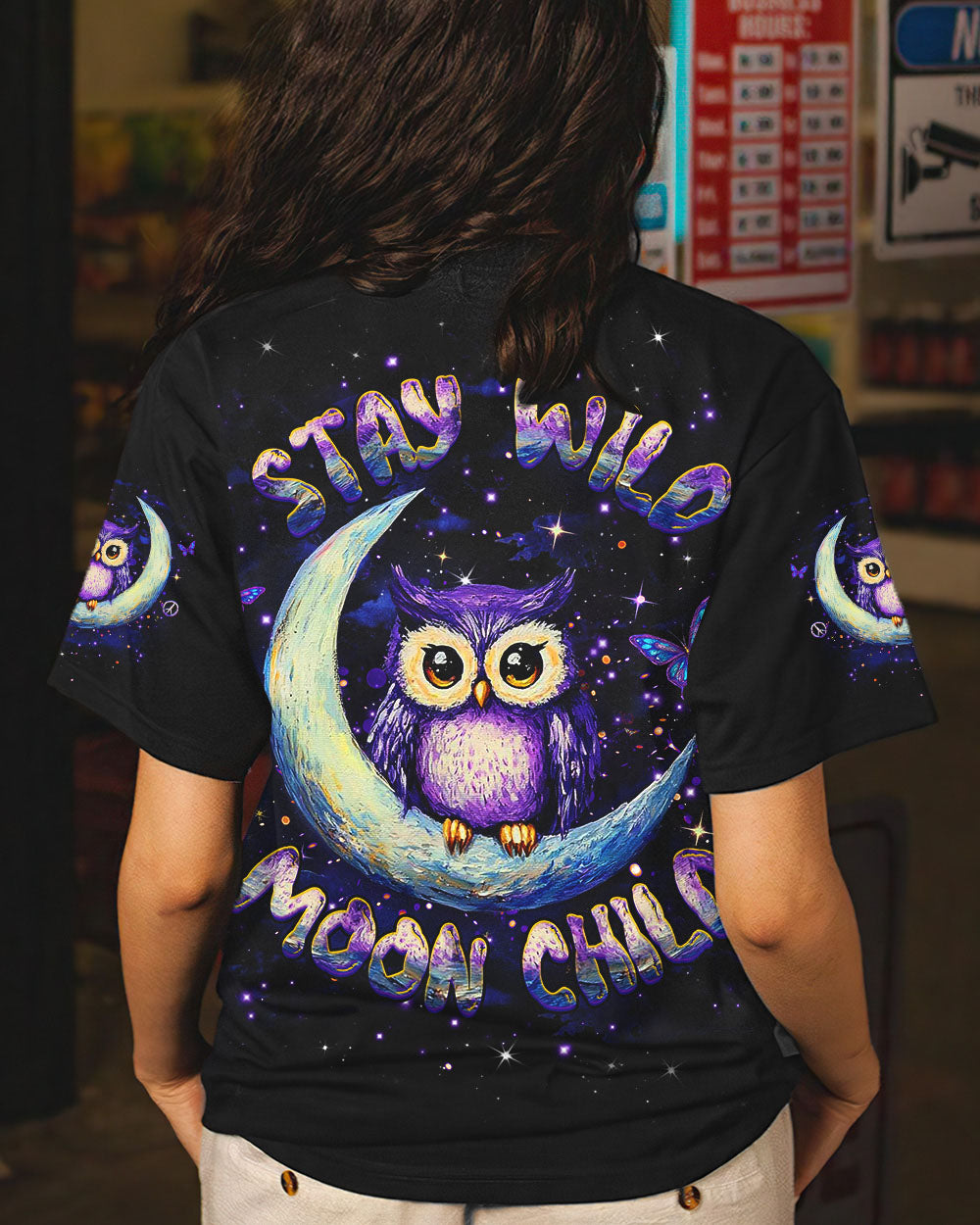STAY WILD MOON CHILD OWL ALL OVER PRINT - YHHG2609251