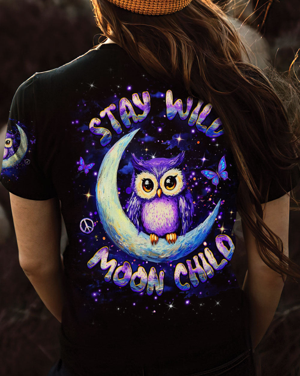 STAY WILD MOON CHILD OWL ALL OVER PRINT - YHHG2609251