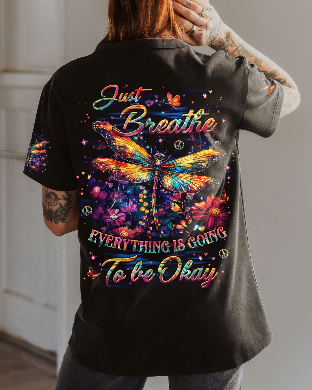 JUST BREATHE DRAGONFLY ALL OVER PRINT - YHHG2611253