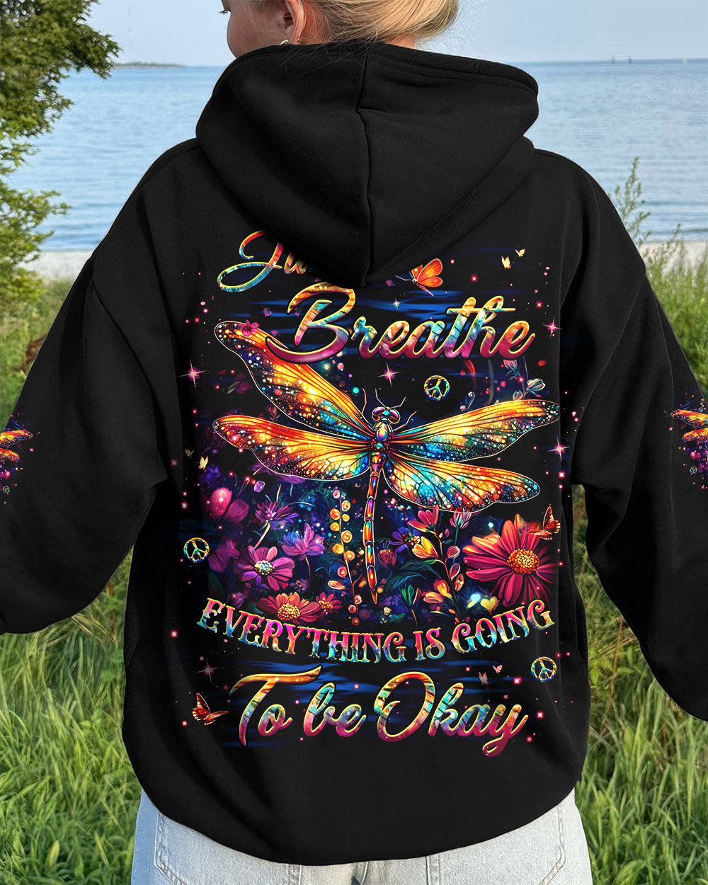 JUST BREATHE DRAGONFLY ALL OVER PRINT - YHHG2611253
