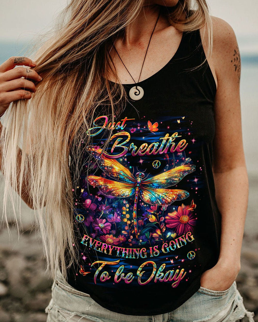 JUST BREATHE DRAGONFLY ALL OVER PRINT - YHHG2611253