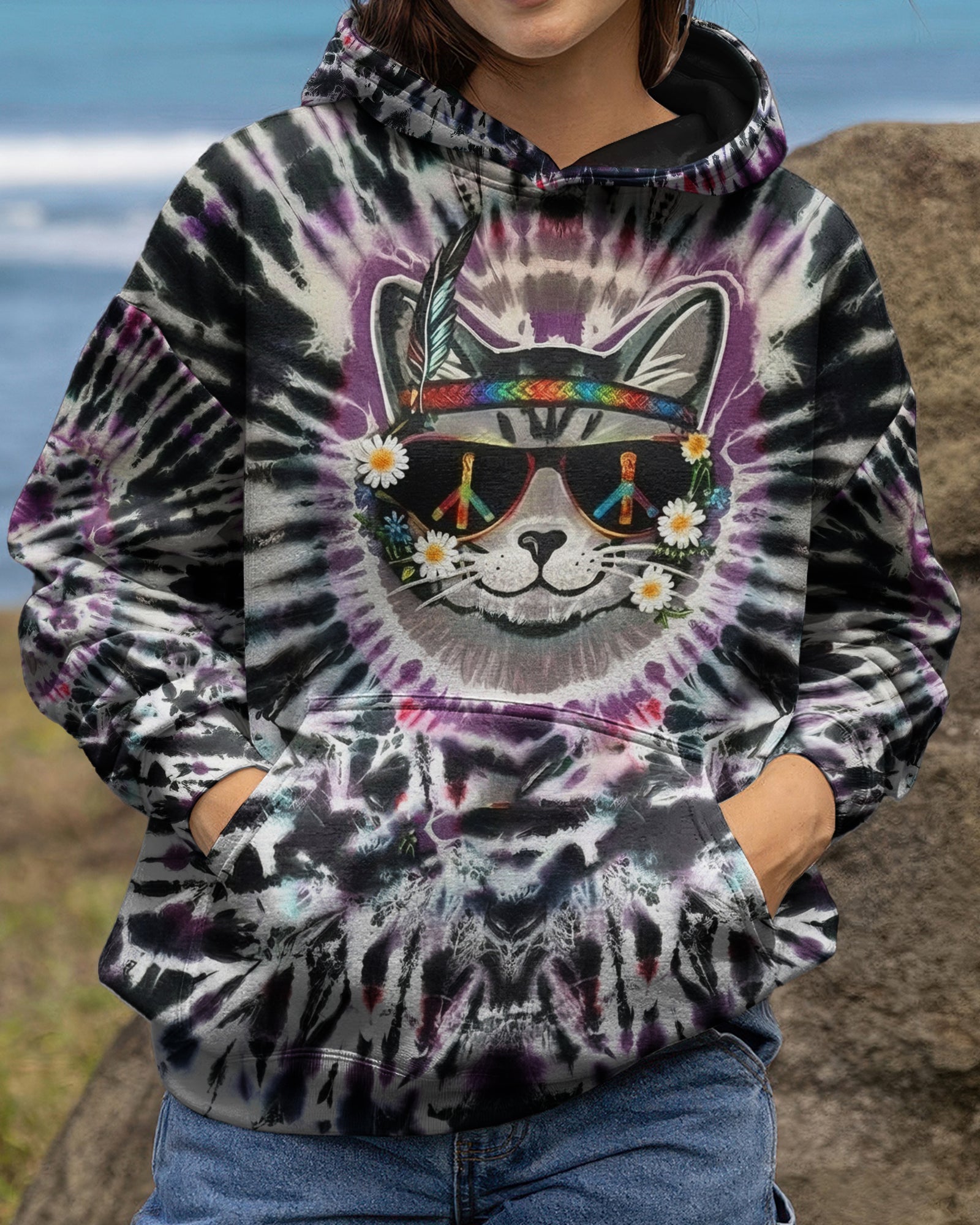 GROOVY COOL CAT ALL OVER PRINT - YHHG2701262