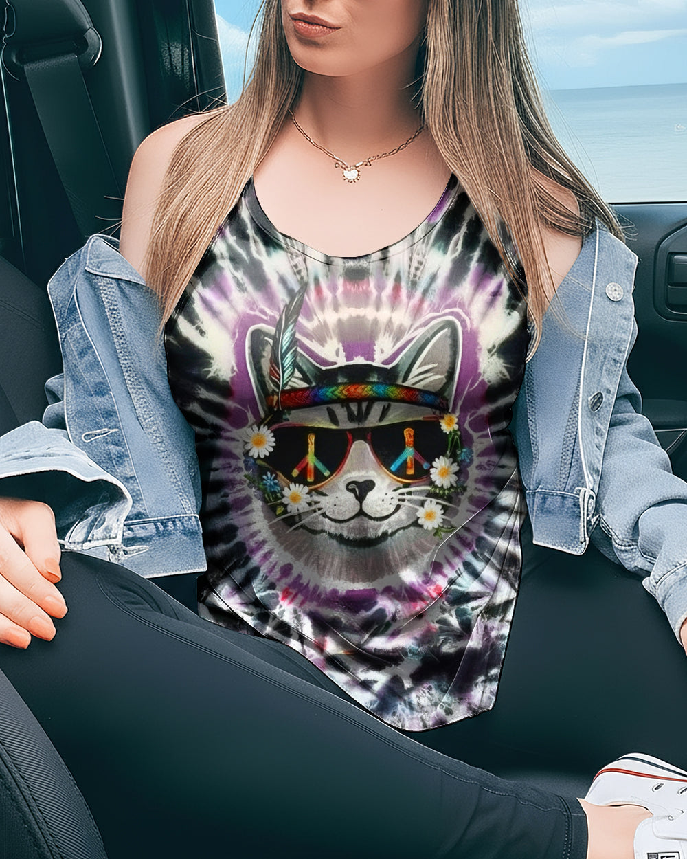 GROOVY COOL CAT ALL OVER PRINT - YHHG2701262