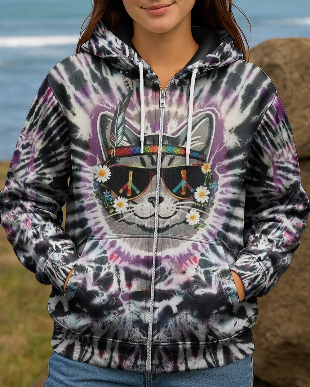 GROOVY COOL CAT ALL OVER PRINT - YHHG2701262