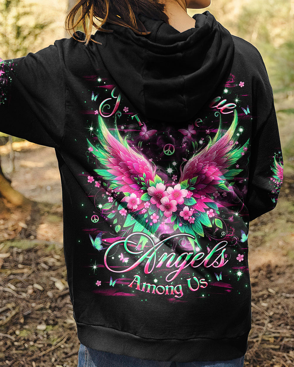 I BELIEVE THERE ARE ANGELS AMONG US WINGS ALL OVER PRINT - YHHG2703253