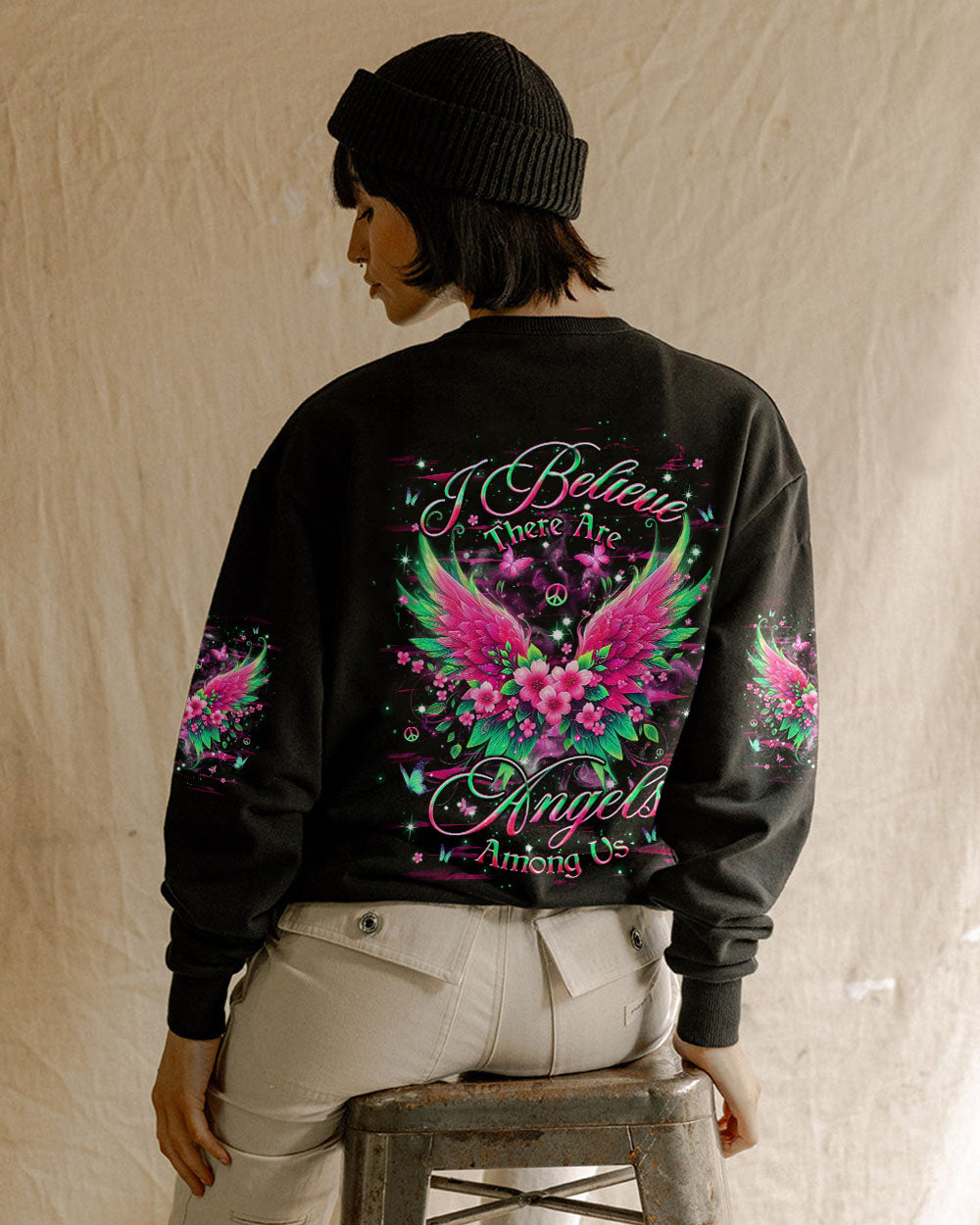 I BELIEVE THERE ARE ANGELS AMONG US WINGS ALL OVER PRINT - YHHG2703253