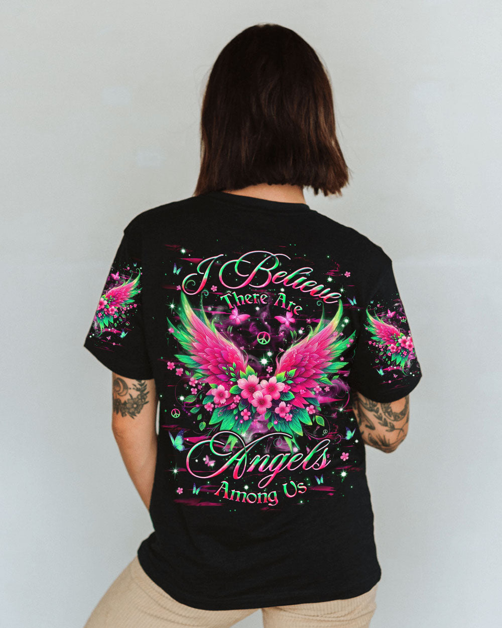 I BELIEVE THERE ARE ANGELS AMONG US WINGS ALL OVER PRINT - YHHG2703253