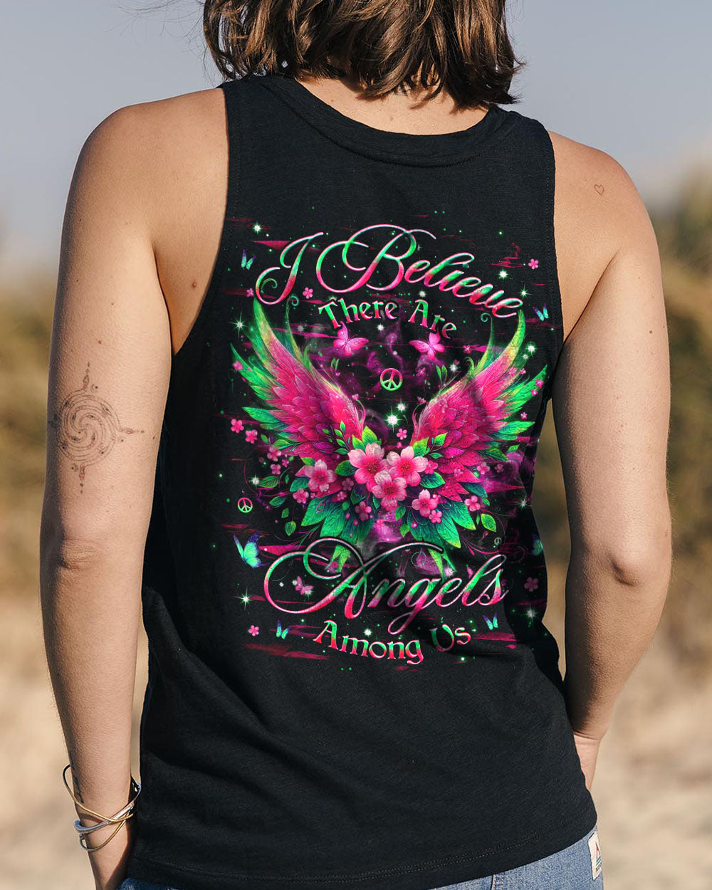 I BELIEVE THERE ARE ANGELS AMONG US WINGS ALL OVER PRINT - YHHG2703253