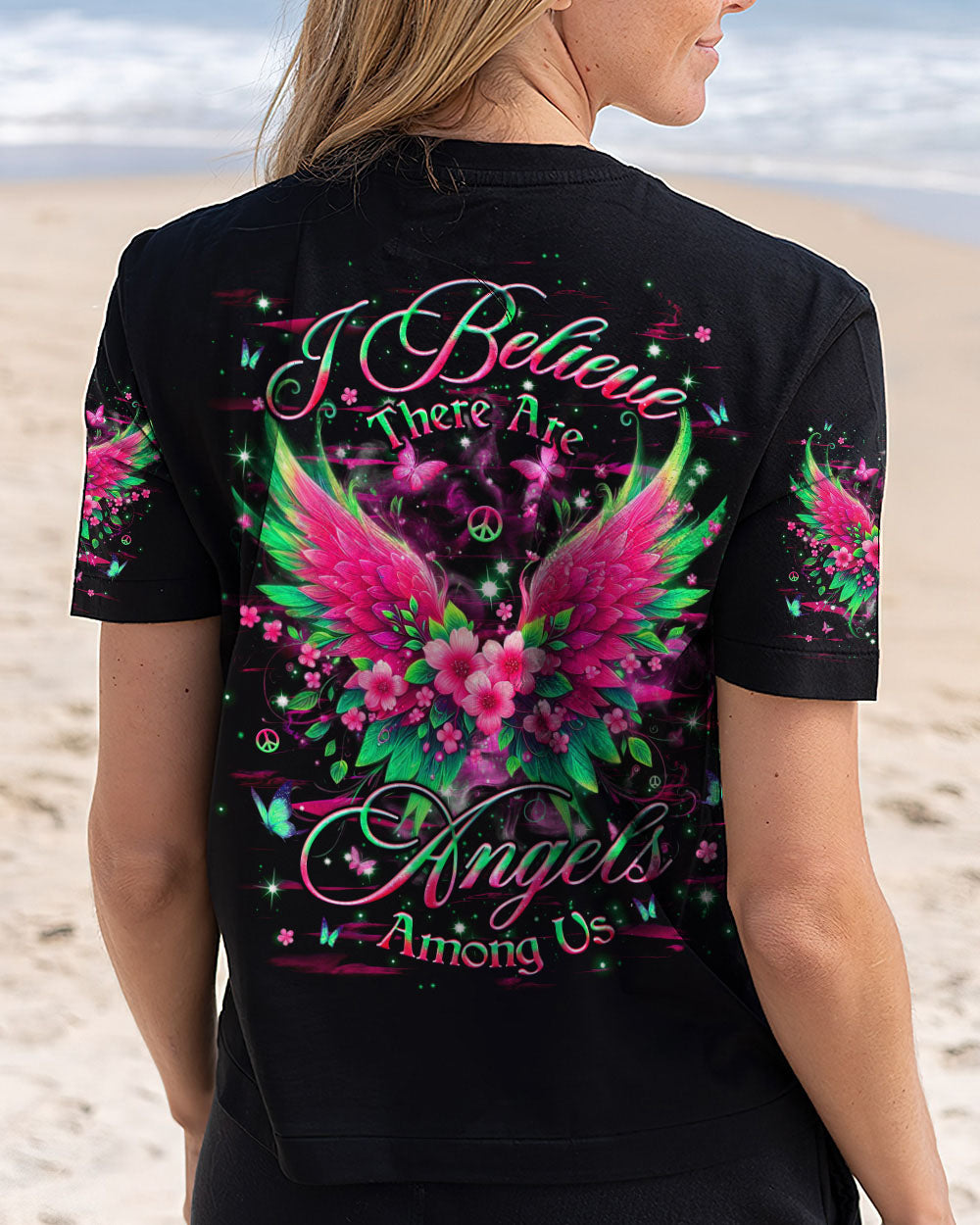 I BELIEVE THERE ARE ANGELS AMONG US WINGS ALL OVER PRINT - YHHG2703253