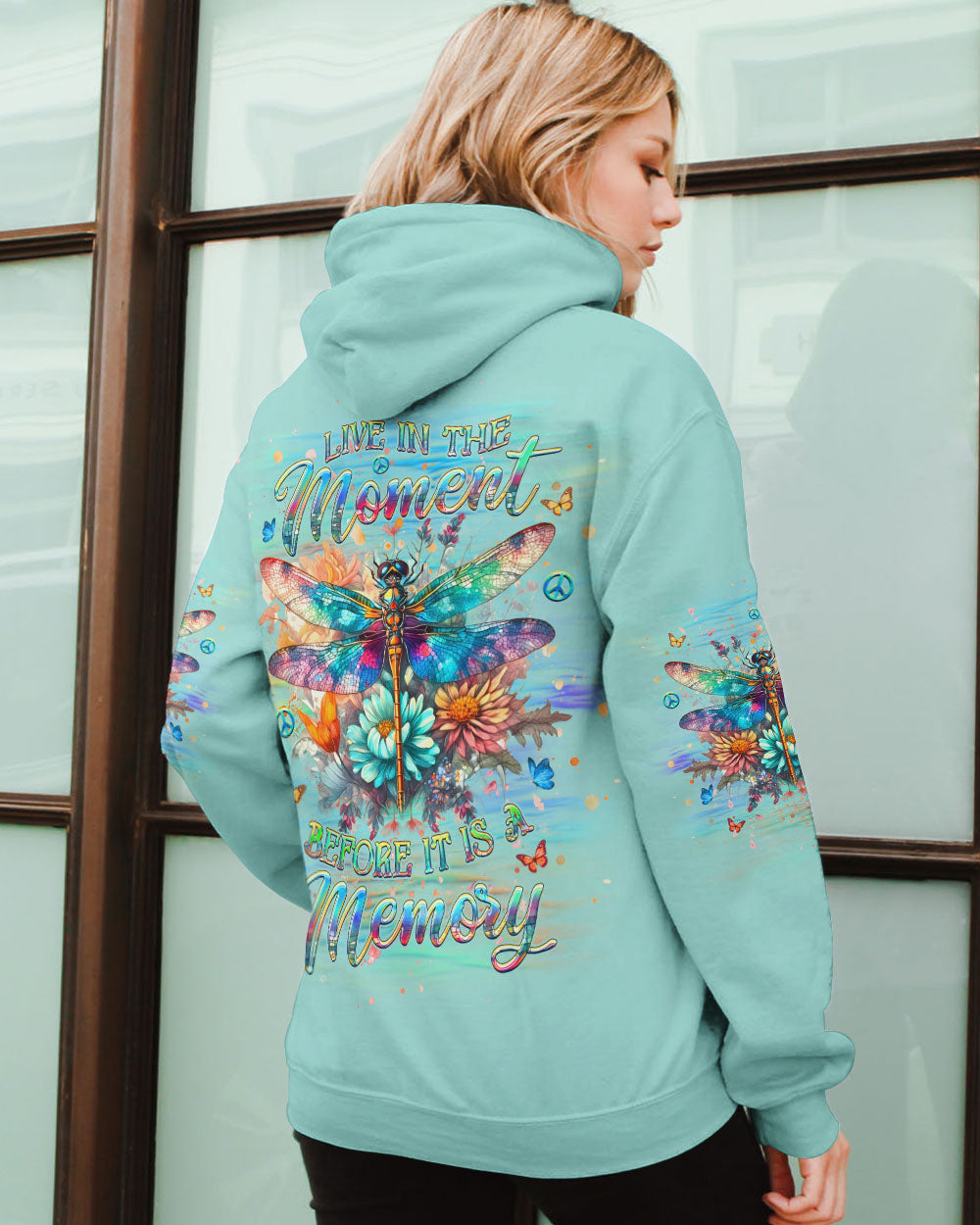 LIVE IN THE MOMENT DRAGONFLY ALL OVER PRINT - YHHG2709242