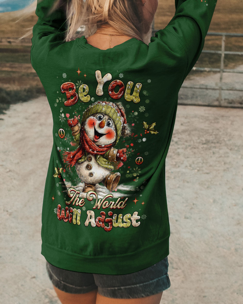 BE YOU THE WORLD WILL ADJUST CHRISTMAS ALL OVER PRINT - YHHG2710252