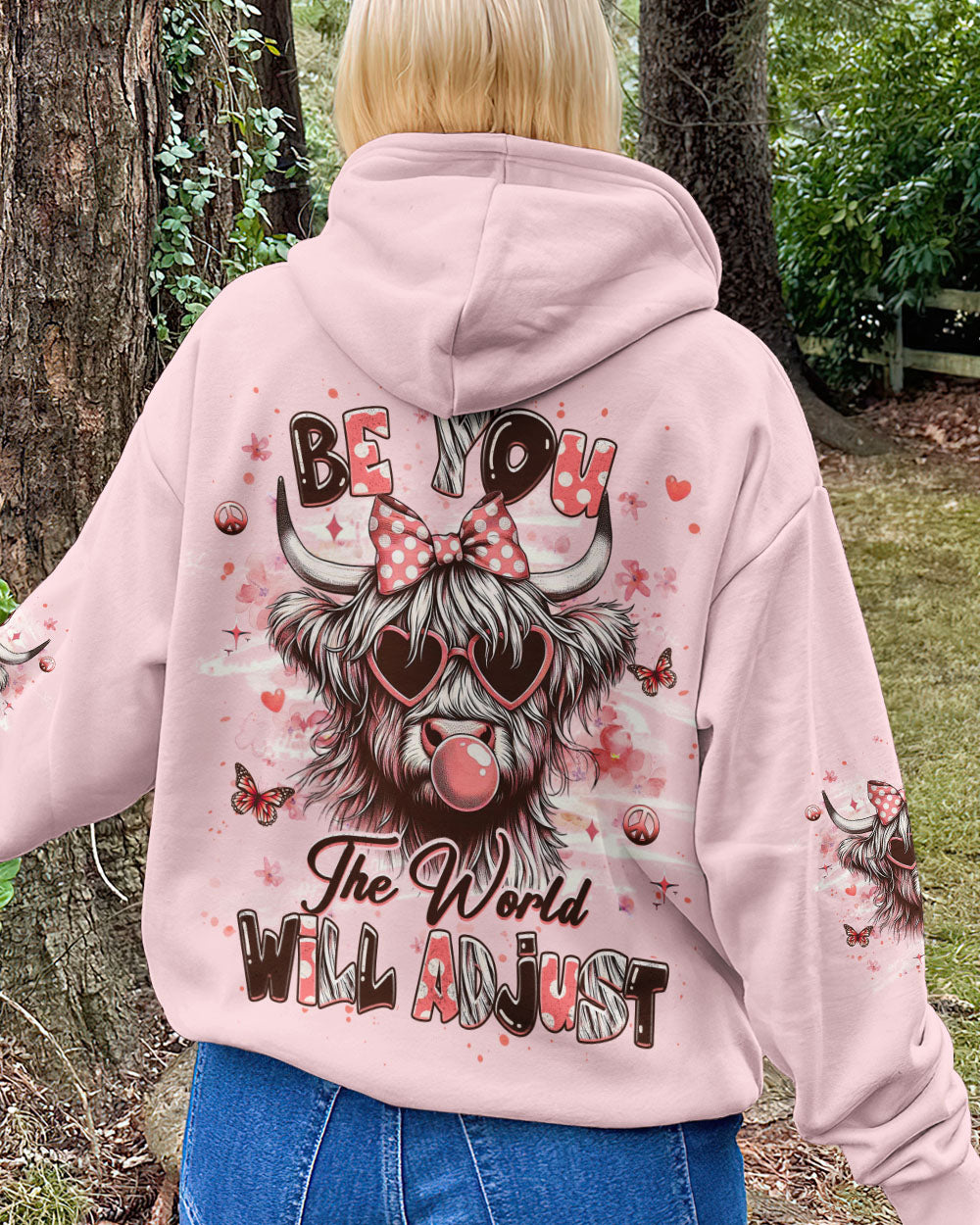 BE YOU THE WORLD WILL ADJUST HEIFER ALL OVER PRINT - YHHG2711251