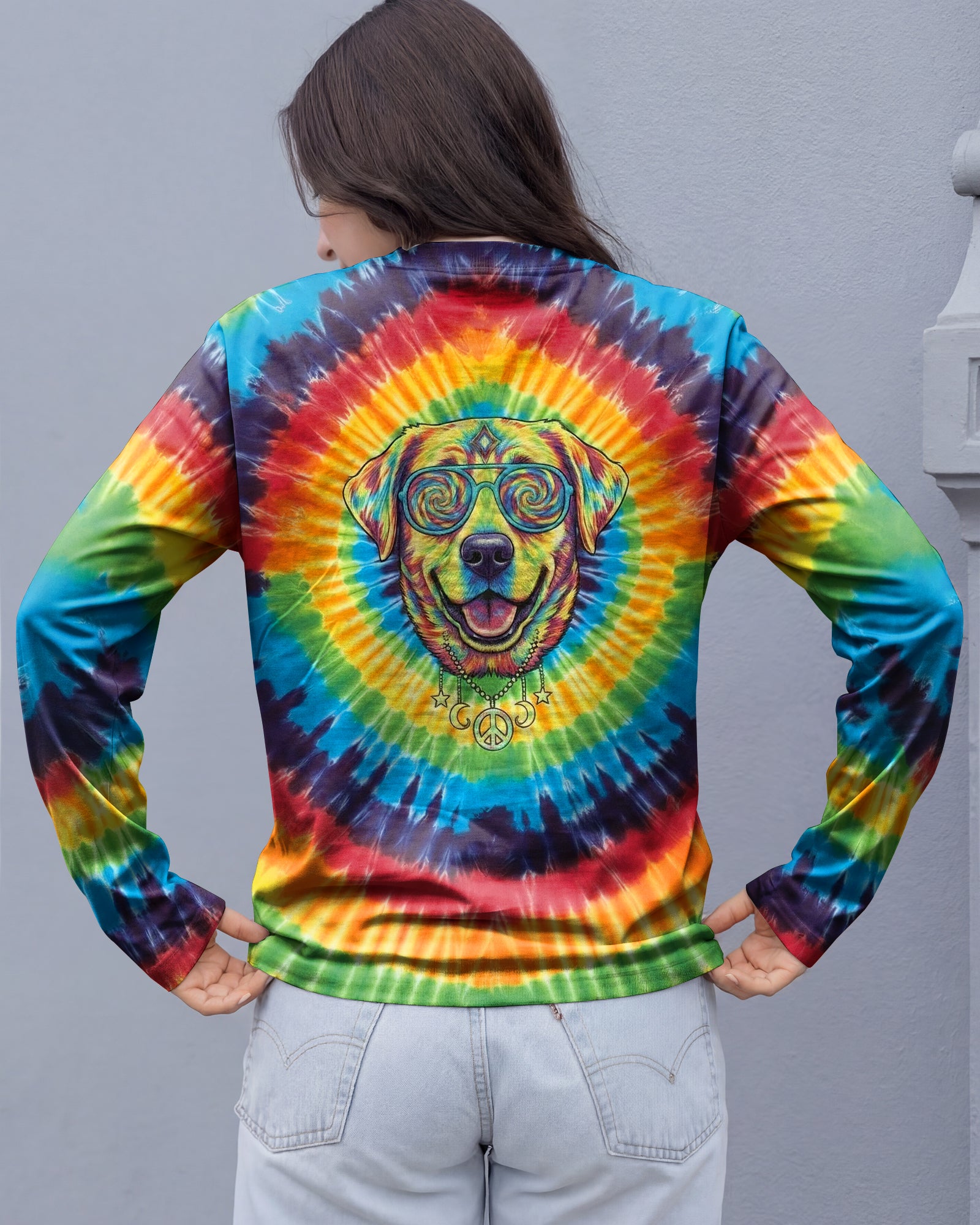 RAINBOW SWIRL LABRADOR RETRIEVER ALL OVER PRINT - YHHG2801261