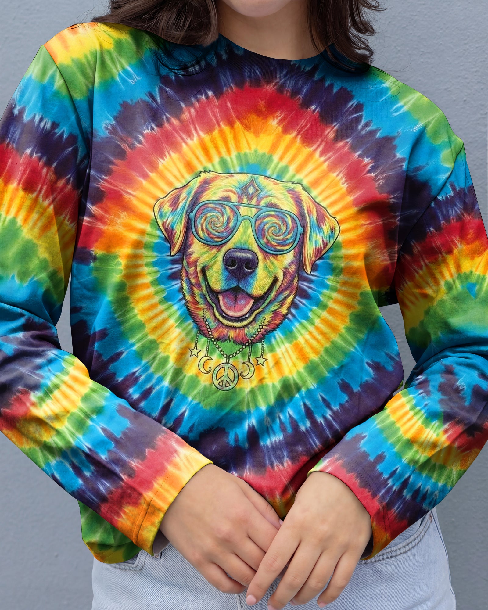 RAINBOW SWIRL LABRADOR RETRIEVER ALL OVER PRINT - YHHG2801261