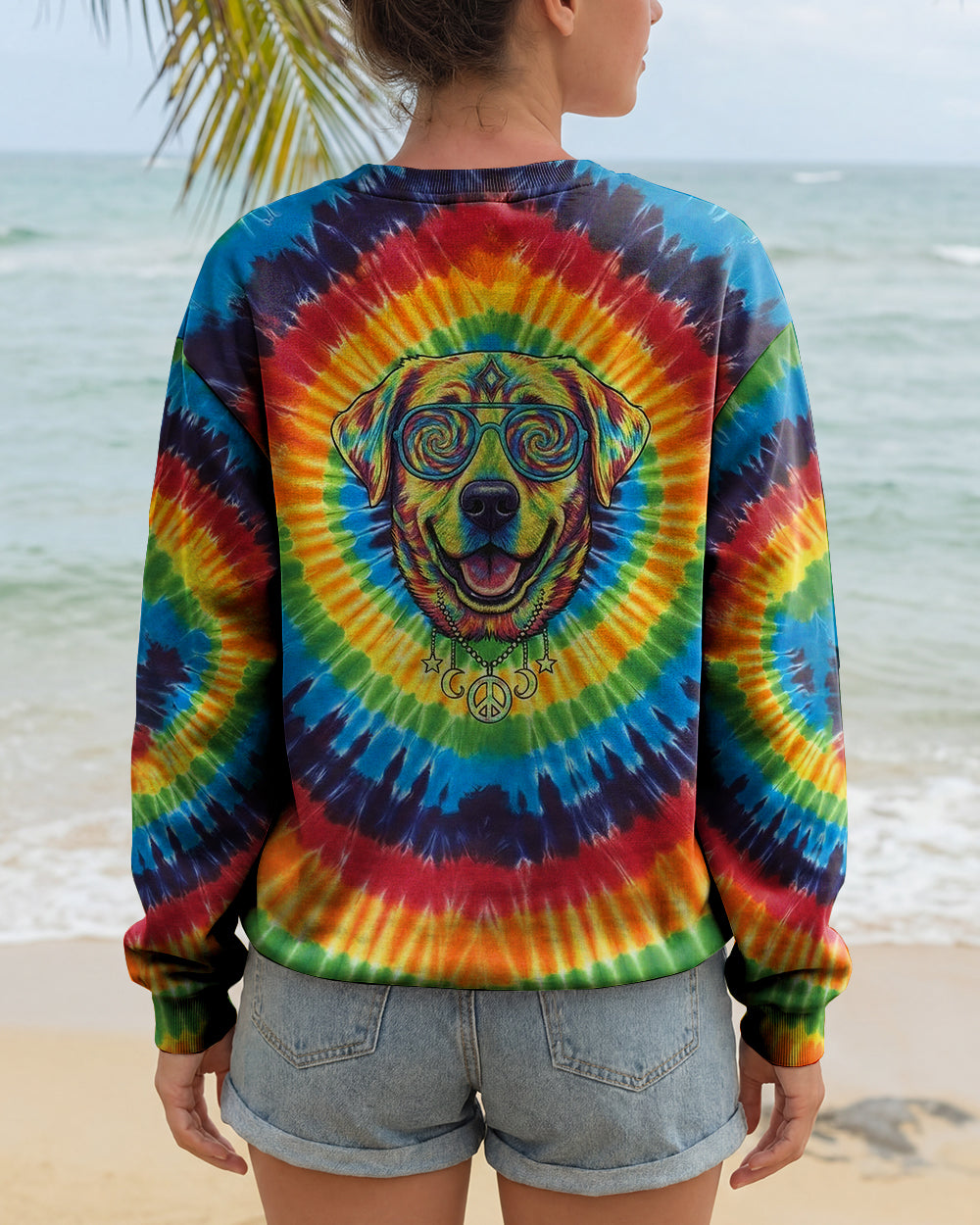 RAINBOW SWIRL LABRADOR RETRIEVER ALL OVER PRINT - YHHG2801261