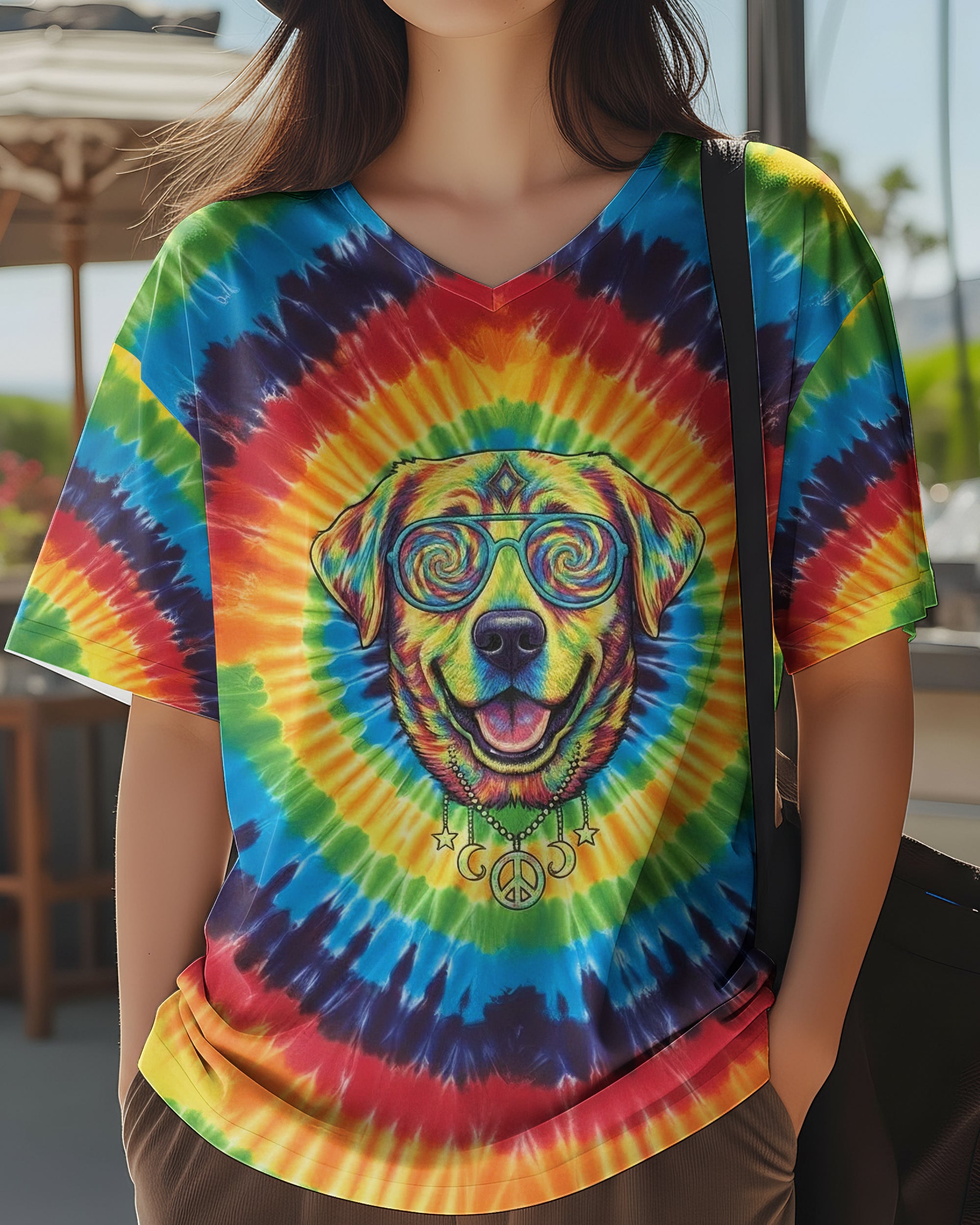 RAINBOW SWIRL LABRADOR RETRIEVER ALL OVER PRINT - YHHG2801261