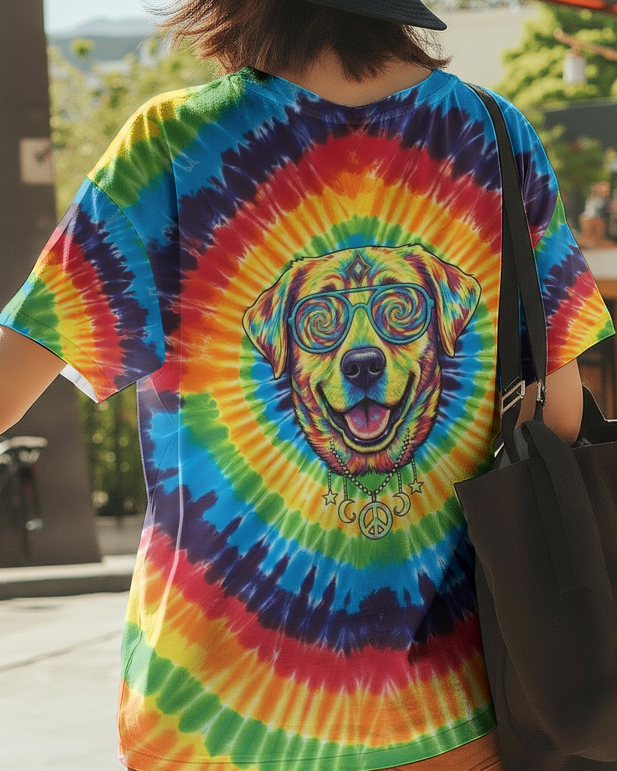 RAINBOW SWIRL LABRADOR RETRIEVER ALL OVER PRINT - YHHG2801261