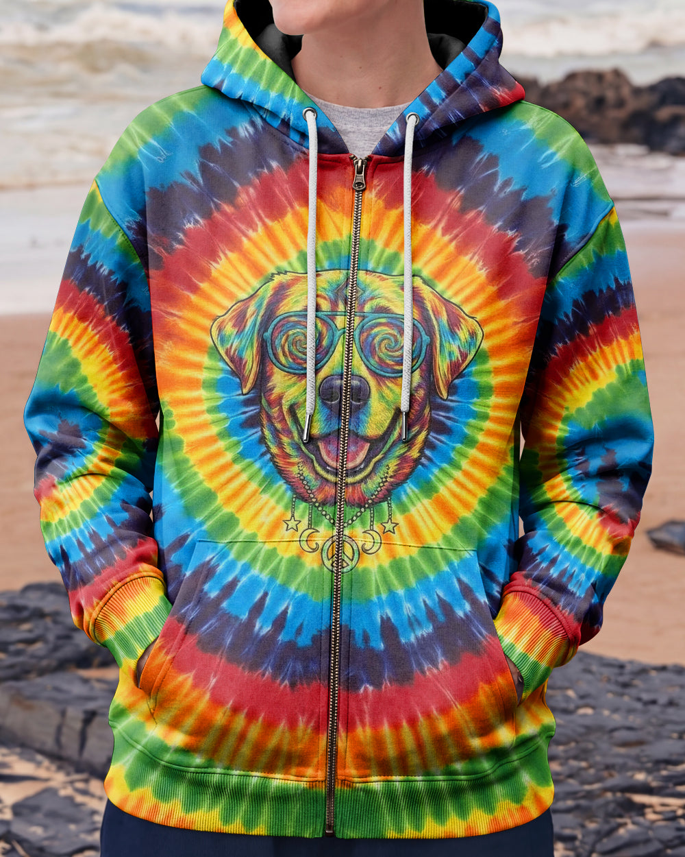 RAINBOW SWIRL LABRADOR RETRIEVER ALL OVER PRINT - YHHG2801261