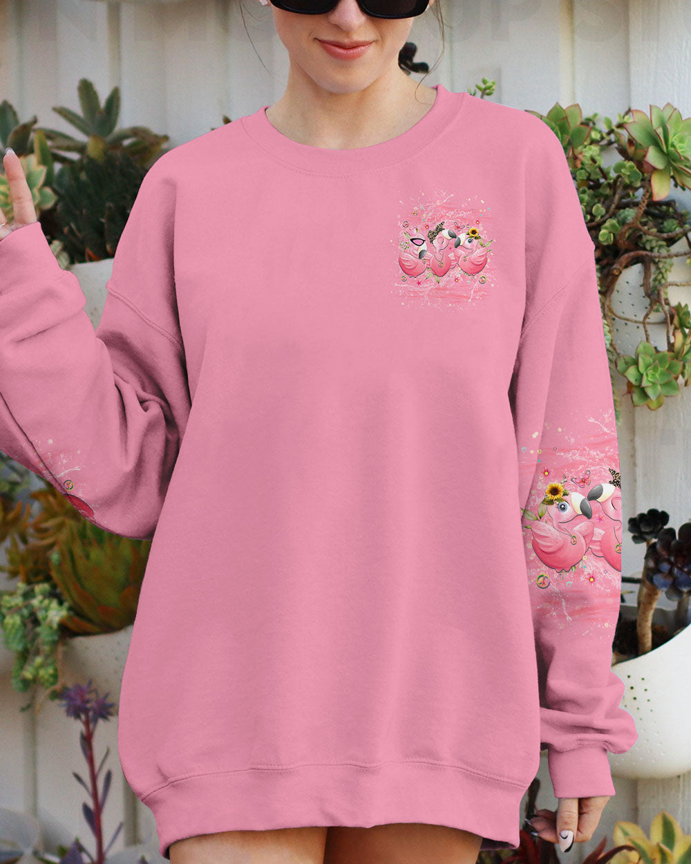 SORRY MY NICE BUTTON IS OUT OF ORDER FLAMINGO ALL OVER PRINT - YHHG2807243