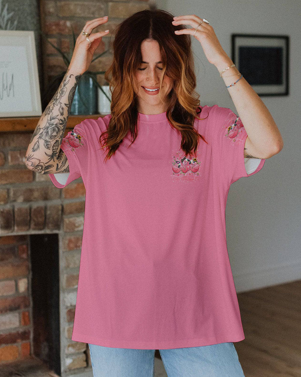SORRY MY NICE BUTTON IS OUT OF ORDER FLAMINGO ALL OVER PRINT - YHHG2807243