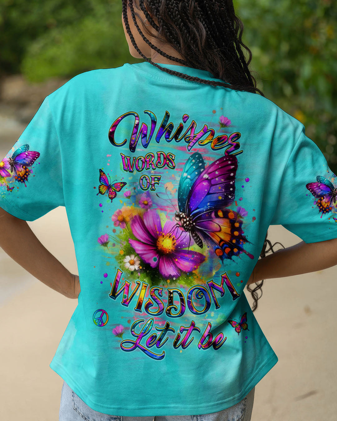 WHISPER WORDS OF WISDOM LET IT BE BUTTERFLY ALL OVER PRINT -  YHHG2808253