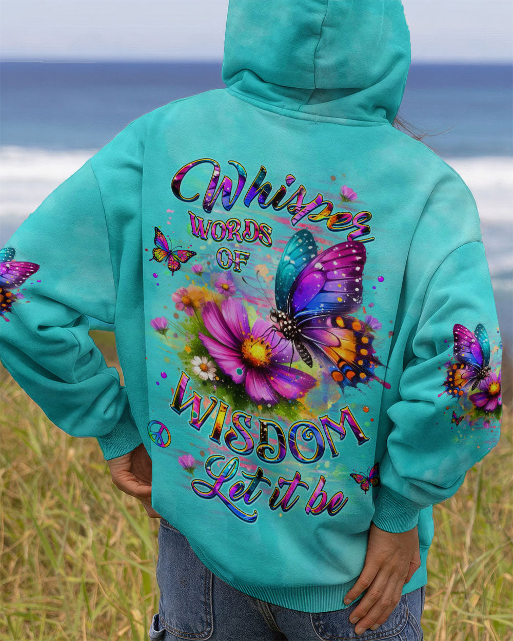 WHISPER WORDS OF WISDOM LET IT BE BUTTERFLY ALL OVER PRINT -  YHHG2808253