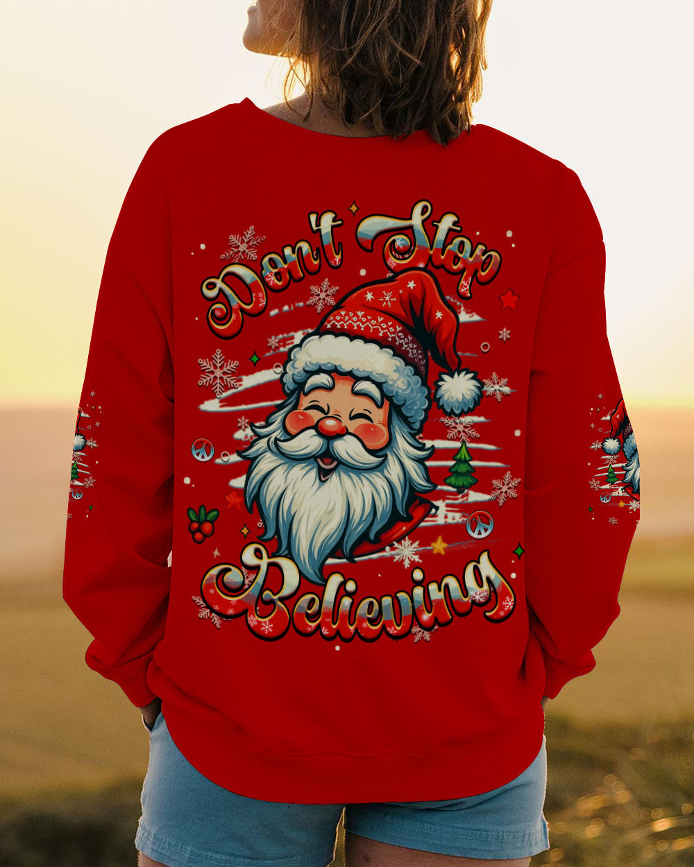 DON'T STOP BELIEVING CHRISTMAS ALL OVER PRINT - YHHG2910252