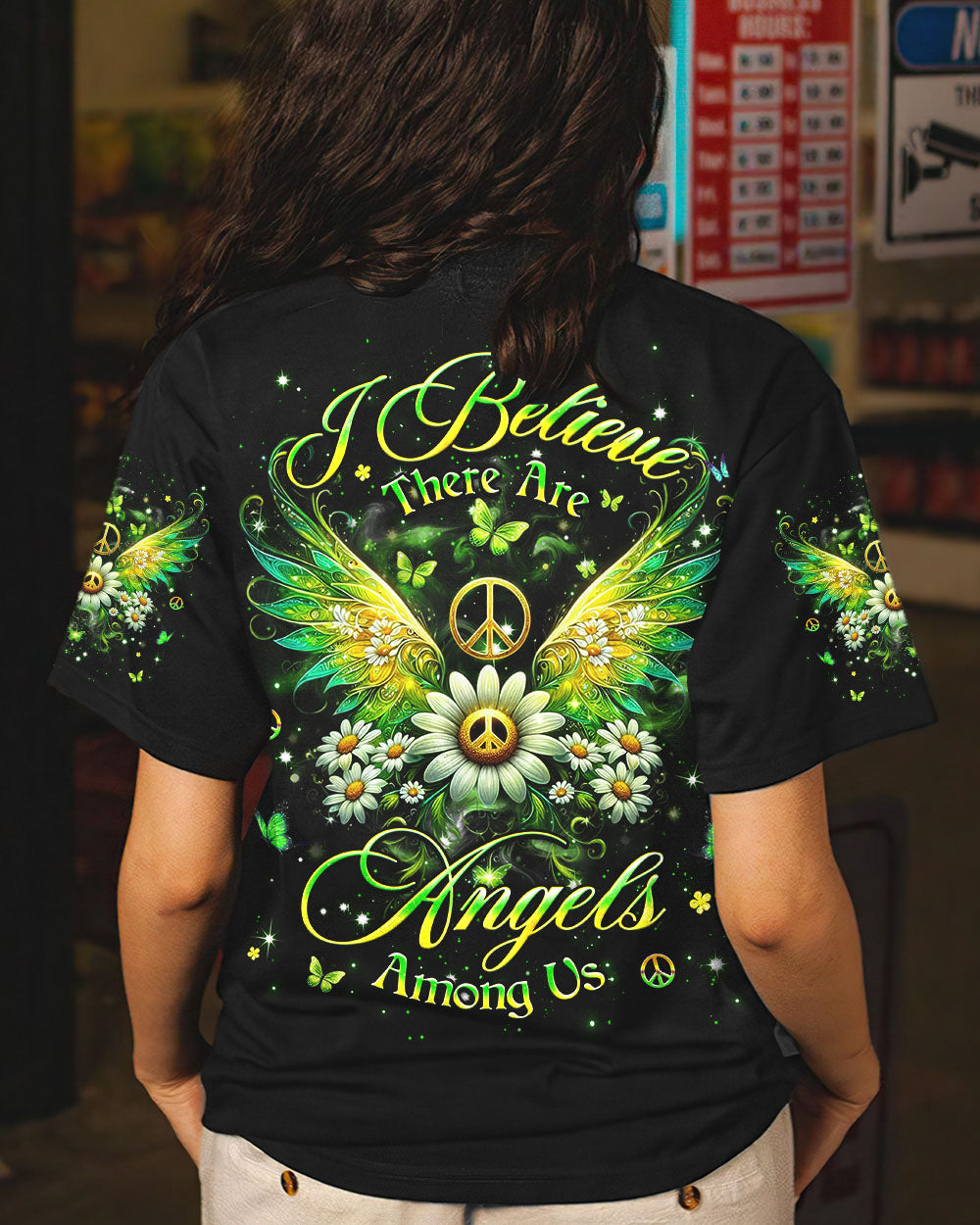 I BELIEVE THERE ARE ANGELS AMONG US WINGS ALL OVER PRINT - YHHG3103252
