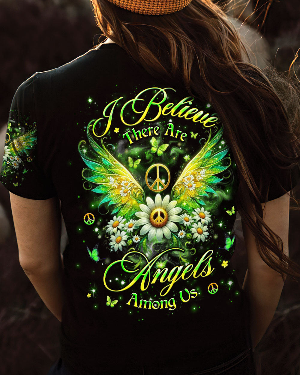 I BELIEVE THERE ARE ANGELS AMONG US WINGS ALL OVER PRINT - YHHG3103252