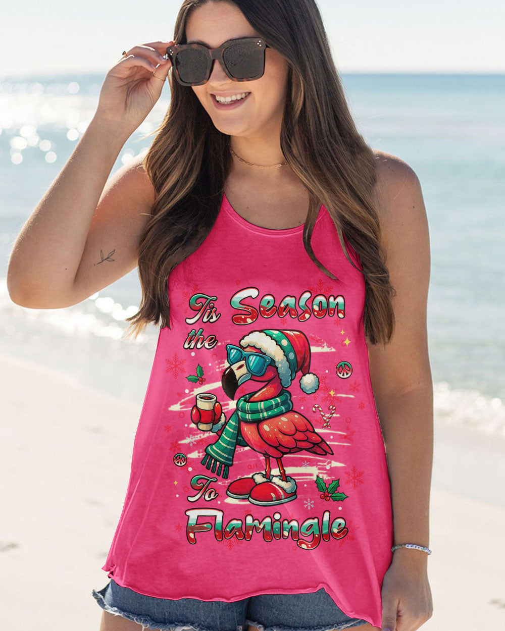 TIS THE SEASON TO FLAMINGLE CHRISTMAS ALL OVER PRINT - YHHG3110252