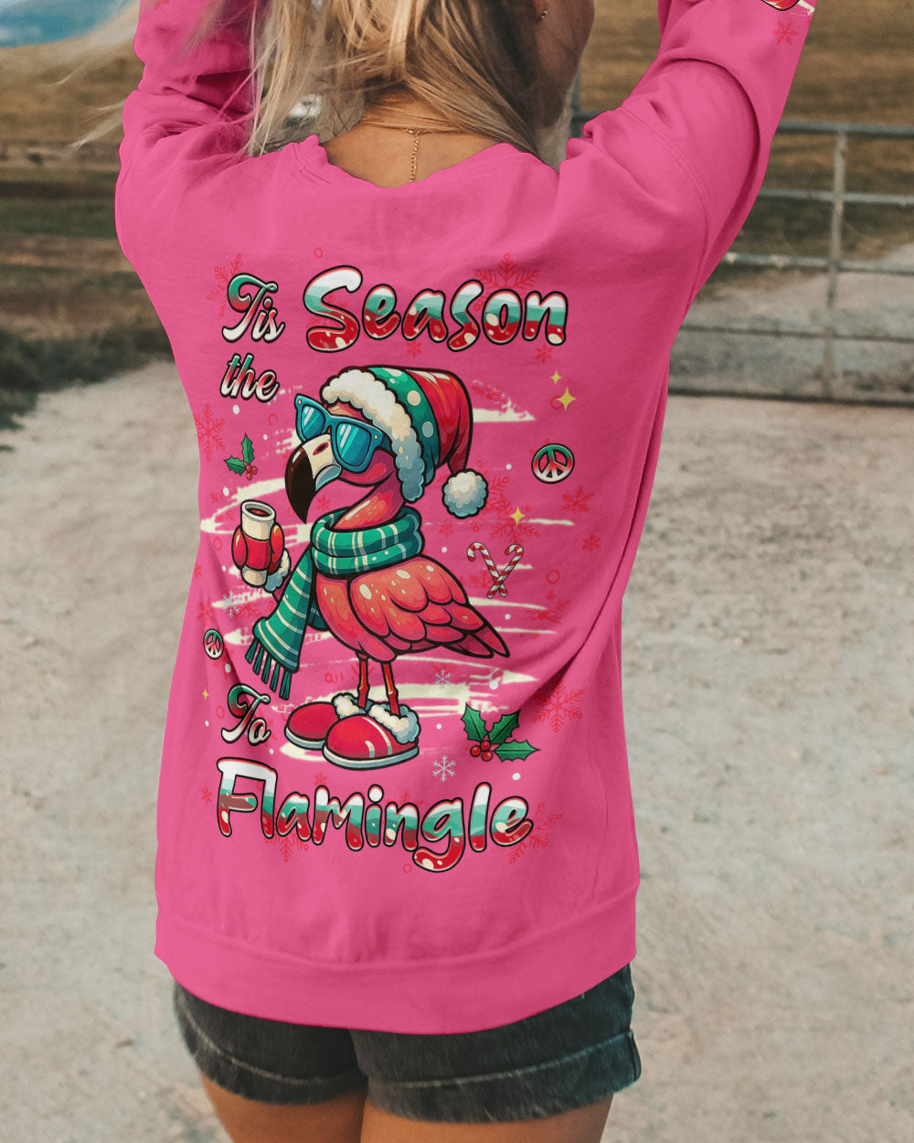 TIS THE SEASON TO FLAMINGLE CHRISTMAS ALL OVER PRINT - YHHG3110252