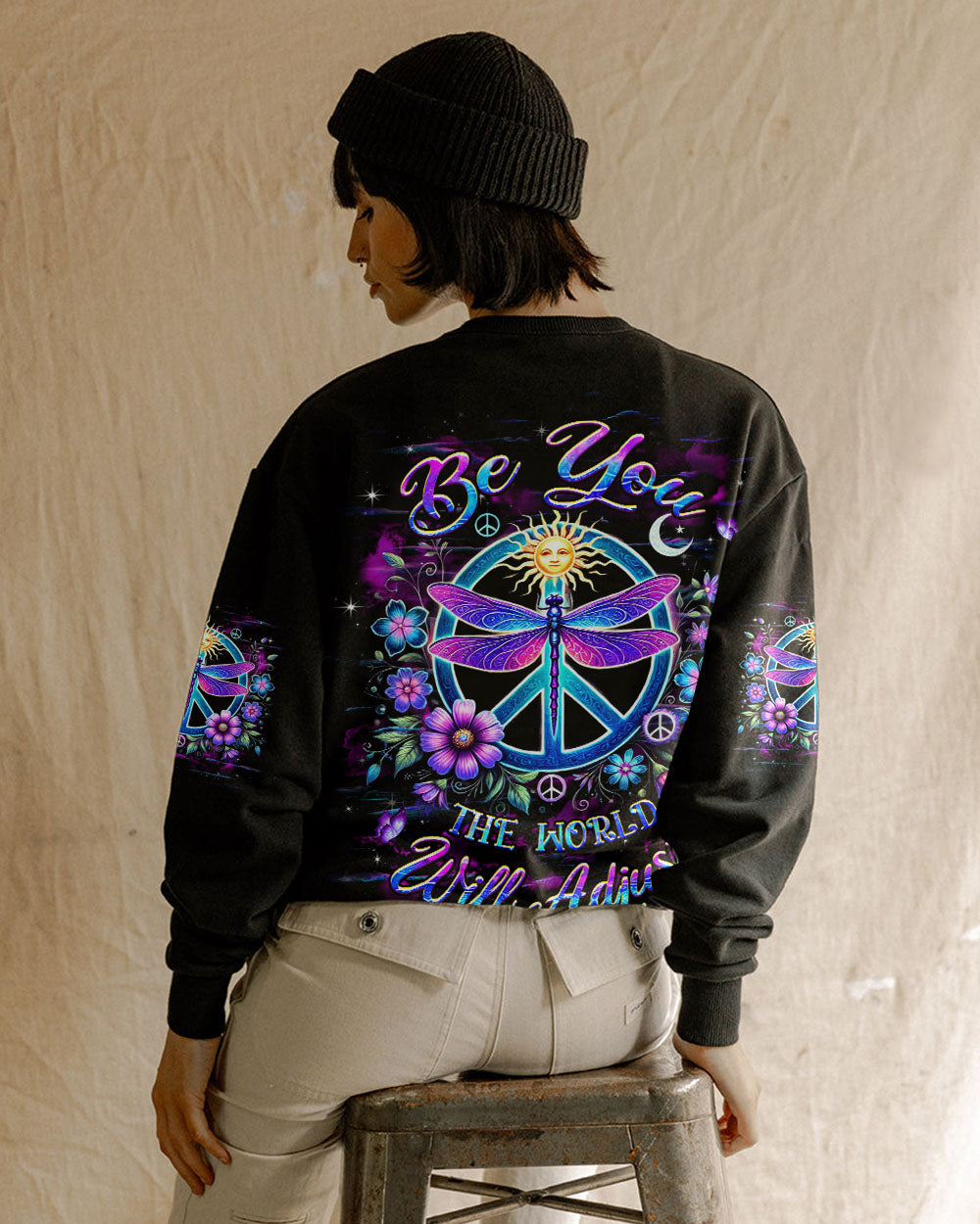 BE YOU THE WORLD WILL ADJUST DRAGONFLY ALL OVER PRINT - YHHG3112241