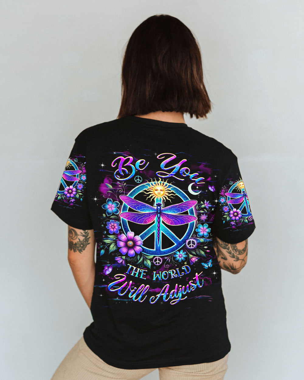 BE YOU THE WORLD WILL ADJUST DRAGONFLY ALL OVER PRINT - YHHG3112241
