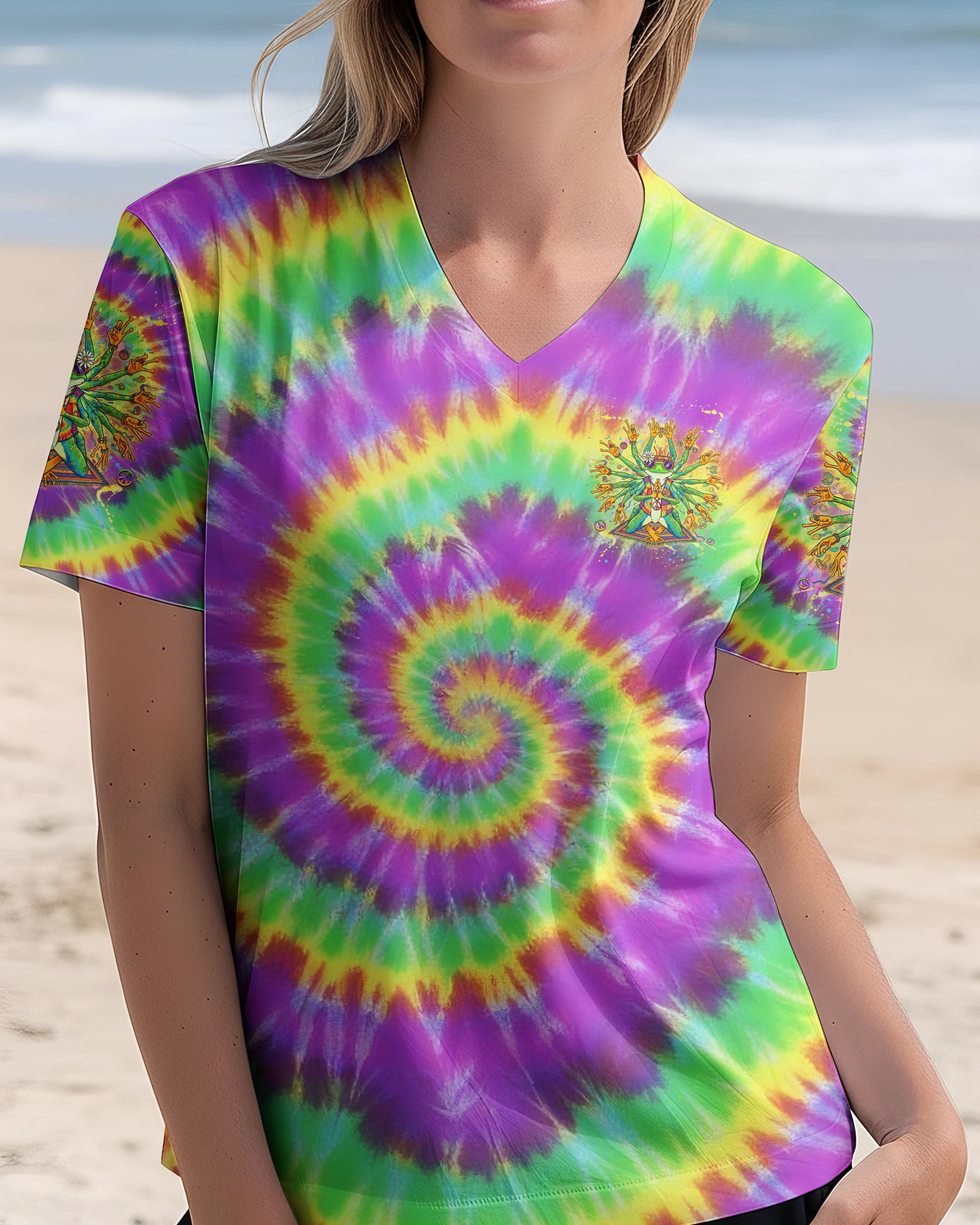 BE YOU THE WORLD WILL ADJUST FROG ALL OVER PRINT - YHHG3112251