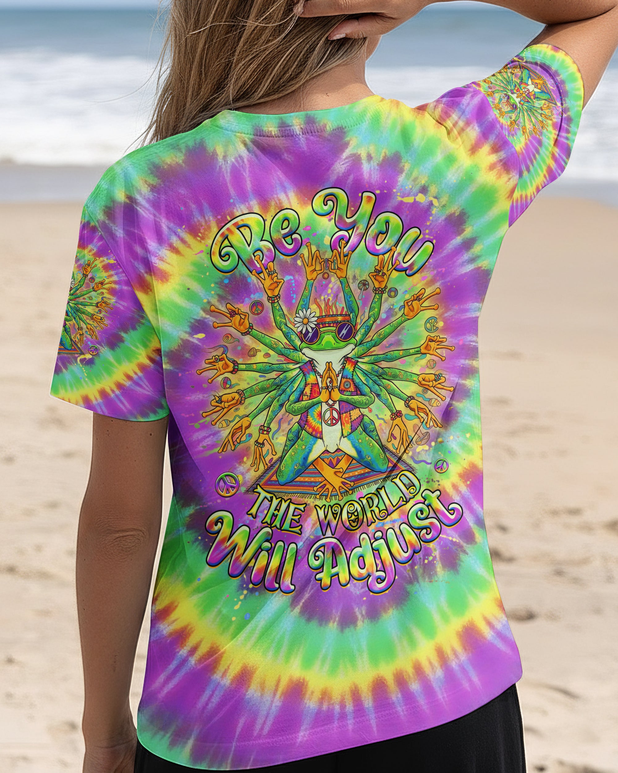 BE YOU THE WORLD WILL ADJUST FROG ALL OVER PRINT - YHHG3112251