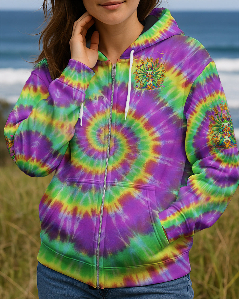 BE YOU THE WORLD WILL ADJUST FROG ALL OVER PRINT - YHHG3112251
