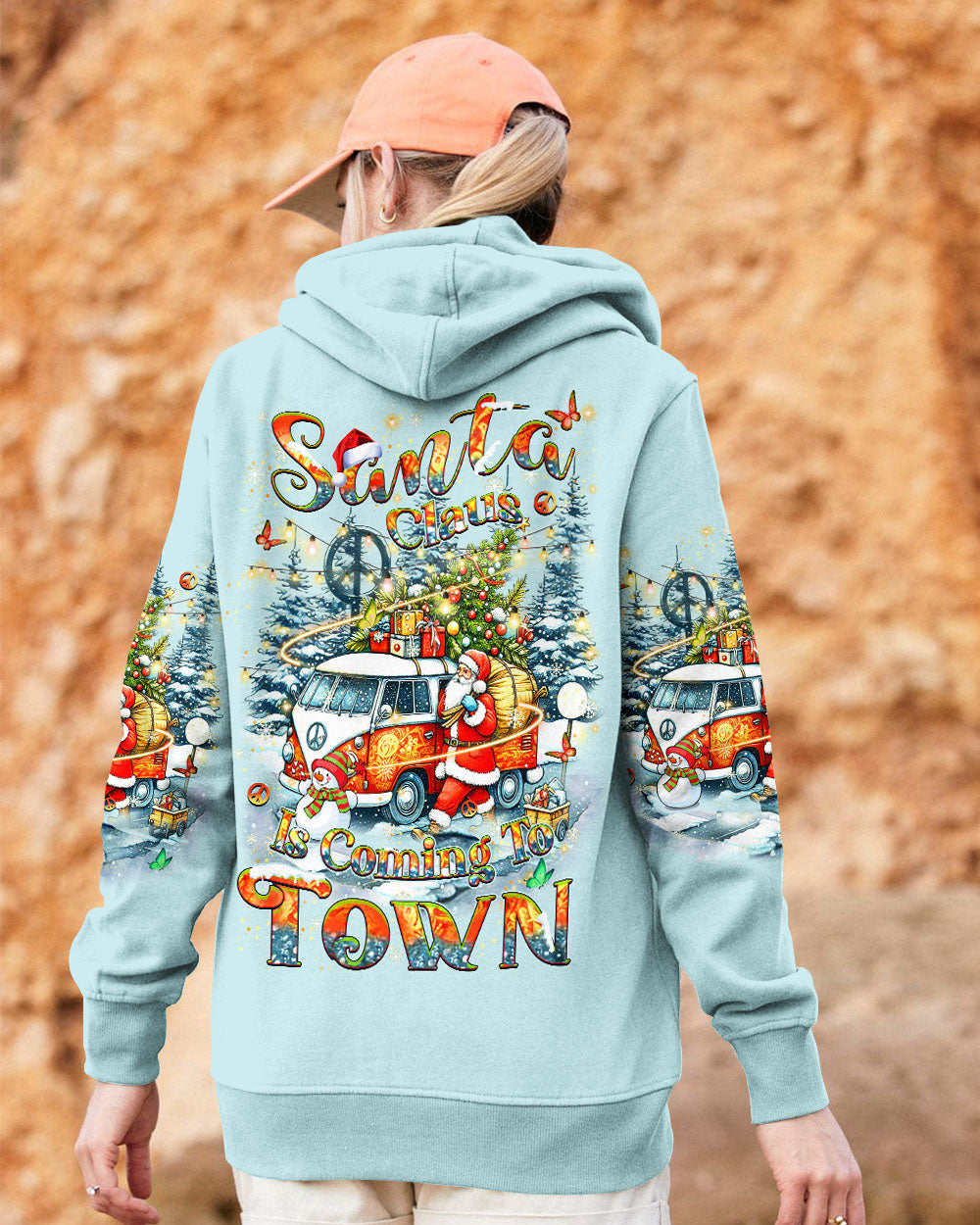 SANTA CLAUS IS COMING CHRISTMAS ALL OVER PRINT - YHHN0111243