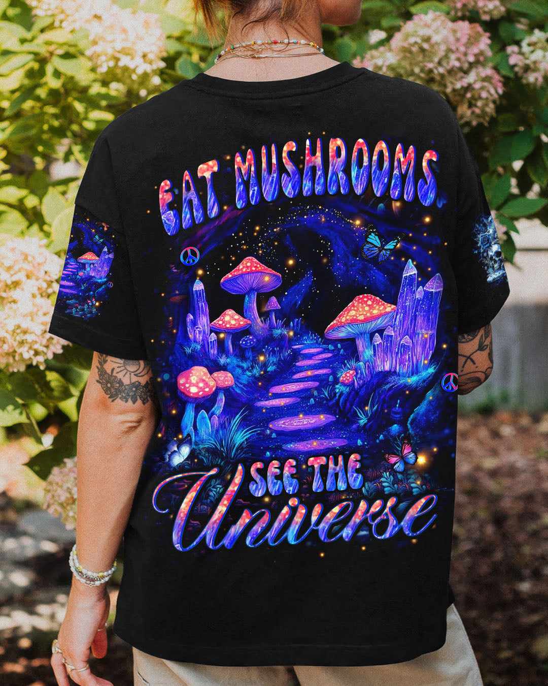 EAT MUSHROOMS SEE THE UNIVERSE ALL OVER PRINT - YHHN0112252
