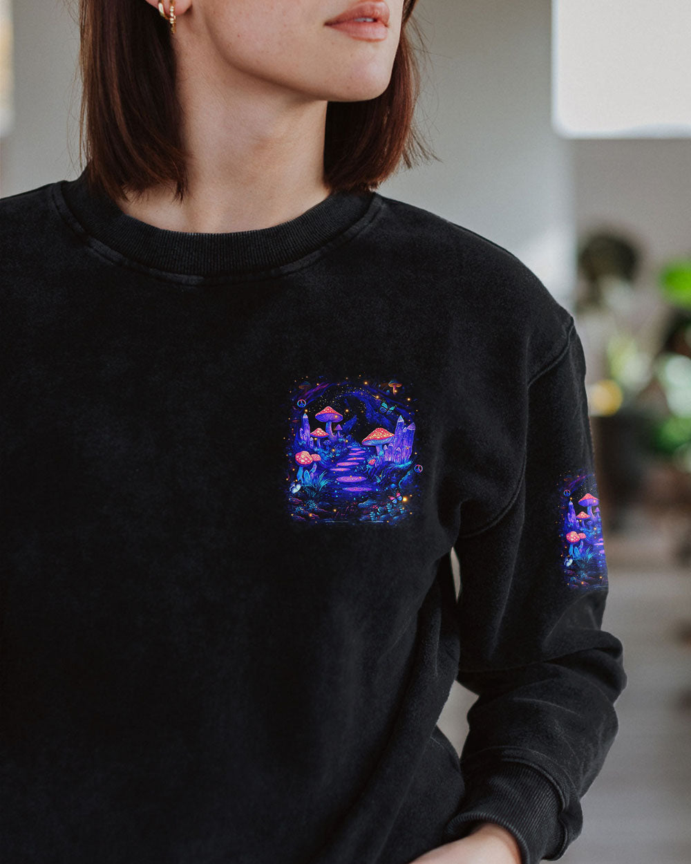 EAT MUSHROOMS SEE THE UNIVERSE ALL OVER PRINT - YHHN0112252