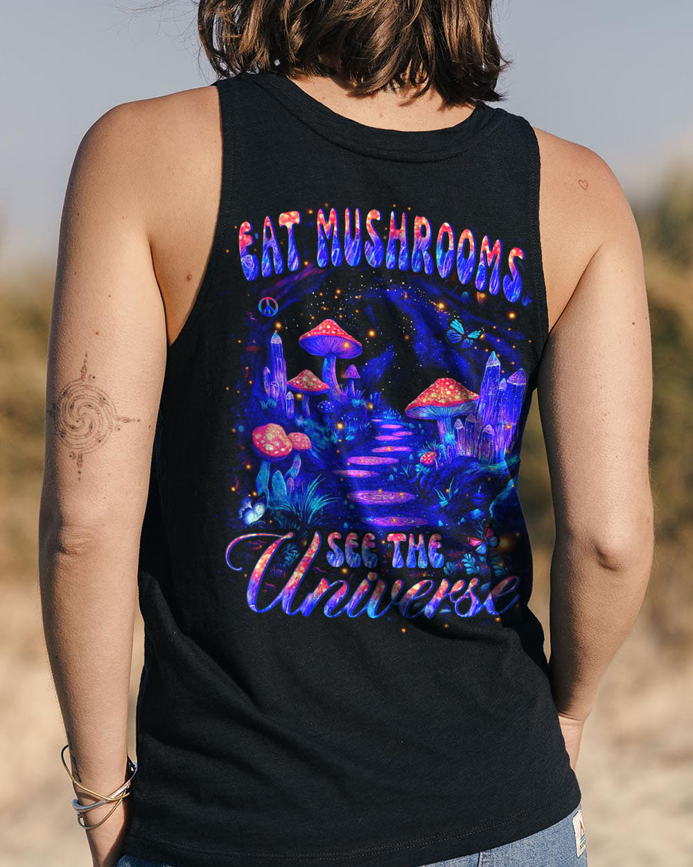 EAT MUSHROOMS SEE THE UNIVERSE ALL OVER PRINT - YHHN0112252
