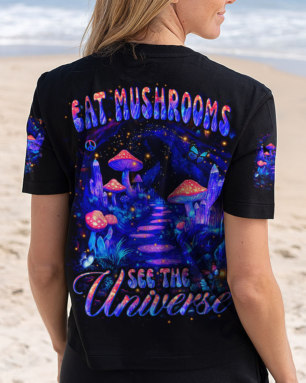 EAT MUSHROOMS SEE THE UNIVERSE ALL OVER PRINT - YHHN0112252